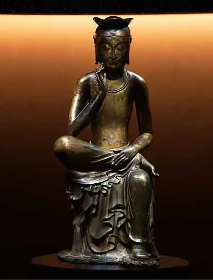 Gilt-bronze Pensive Bodhisattva at the National Museum of Korea
