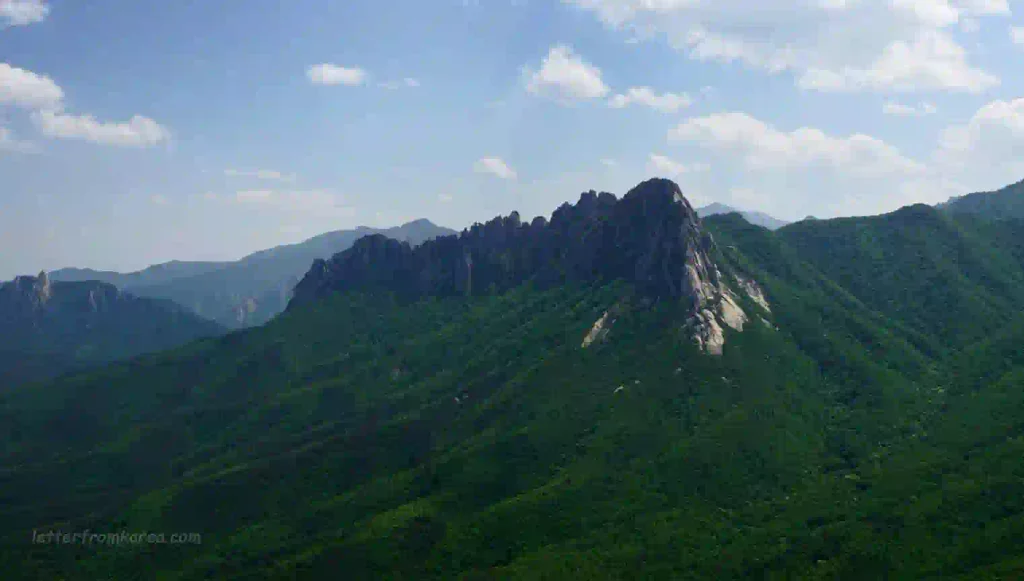 Ulsanbawi Rock from Sinseondae in Geumgangsan