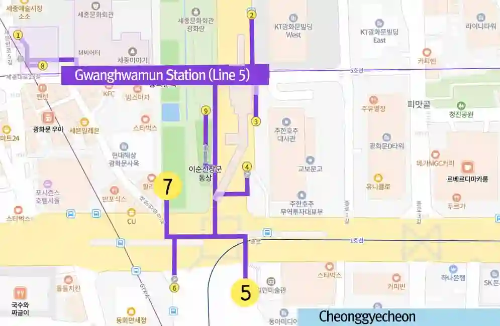 How to get to Gwanghwamun Square