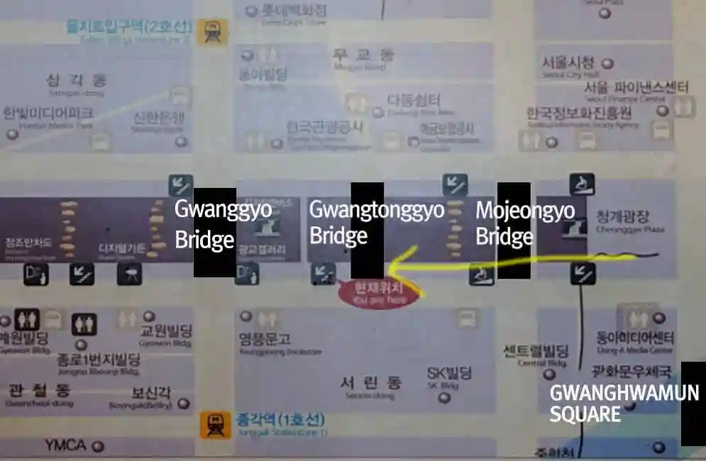 Cheonggyecheon Bridge Guide Map