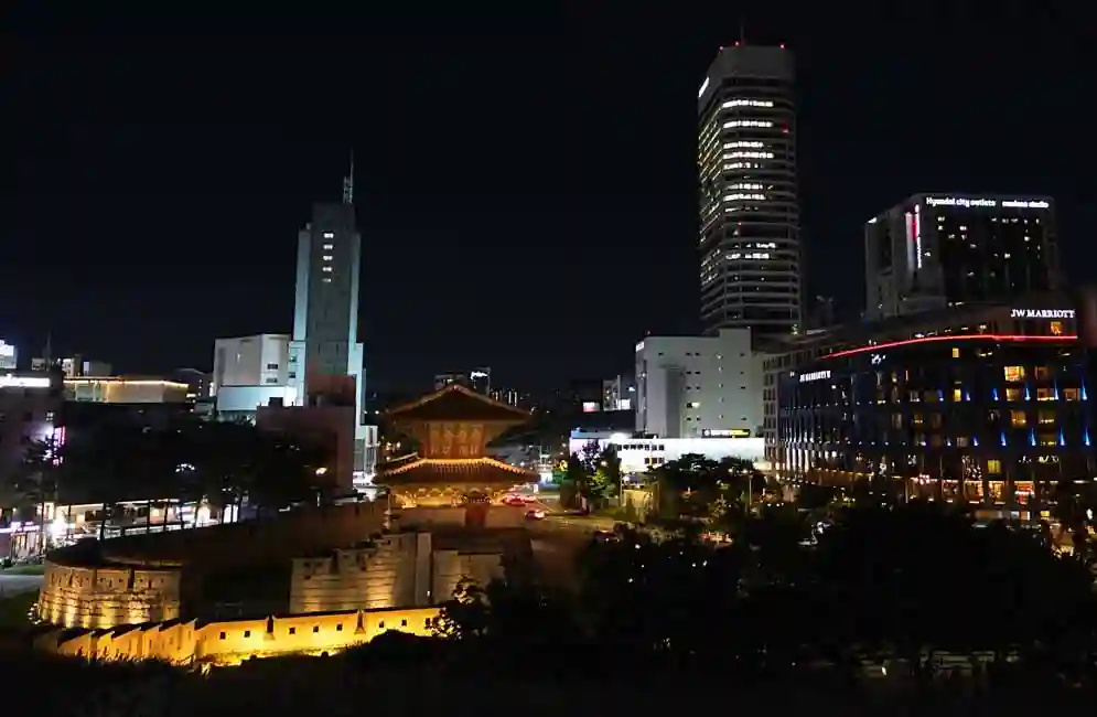 Heunginjimun night view from Naksan Course
