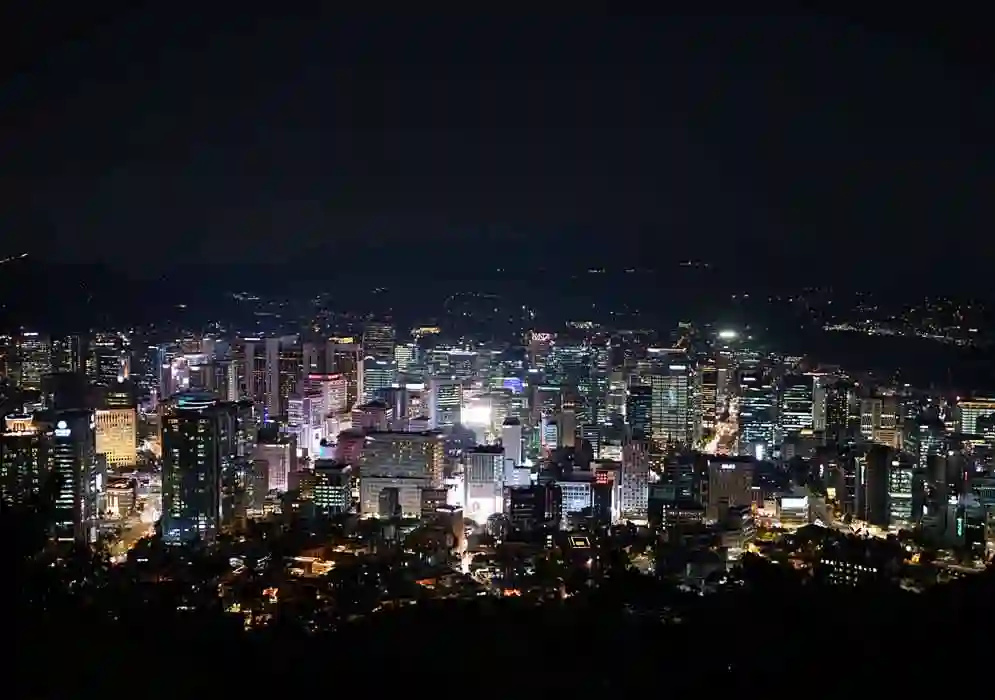 Seoul nightscape viewed from Seoul Tower