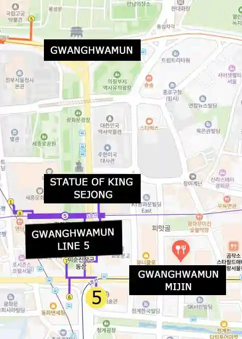 How to get to Mijin from Gwanghwamun